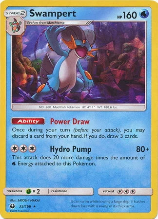 Celestial Storm Swampert #35/168 Cracked Ice Holo