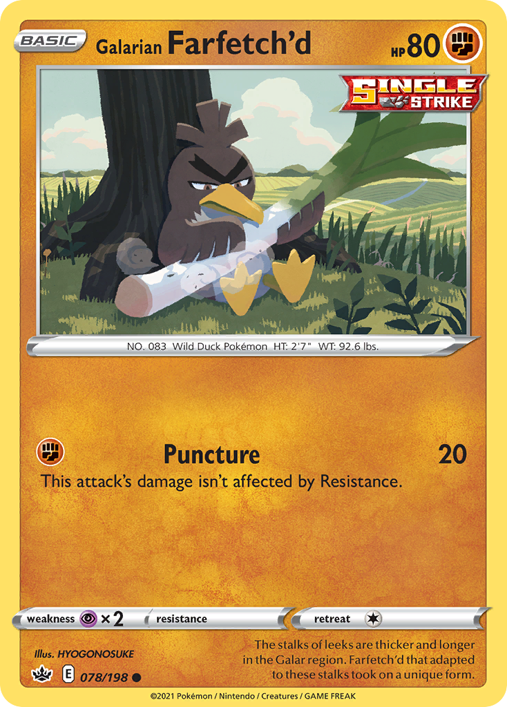 Chilling Reign Galarian Farfetch’d #78/198