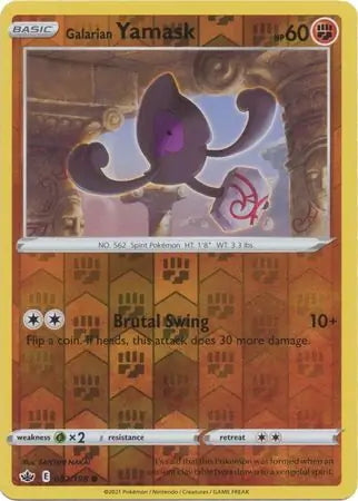 Chilling Reign Galarian Yamask #82/198 reverse holo