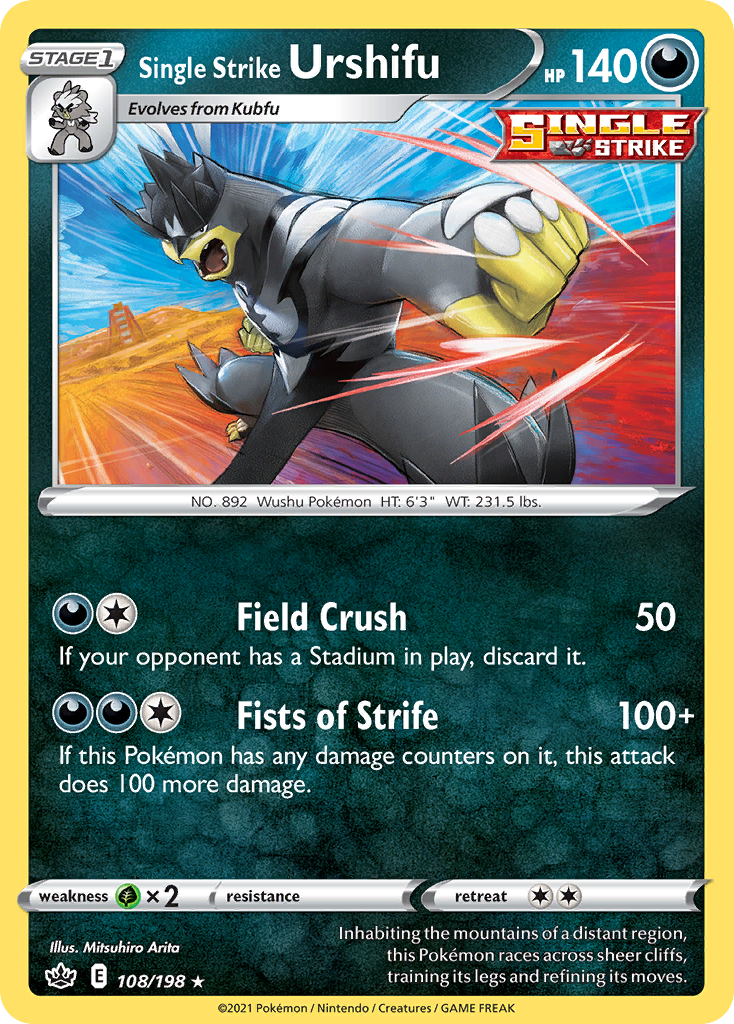 Chilling Reign Holo Single Strike Urshifu #108/198