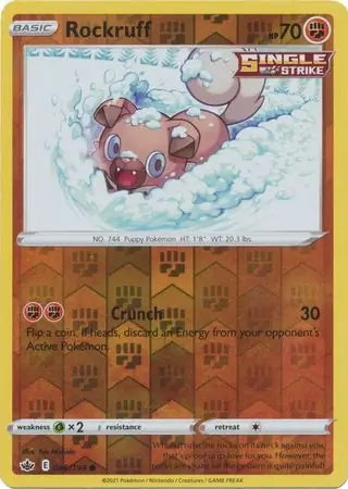 Chilling Reign Rockruff #86/198 reverse holo
