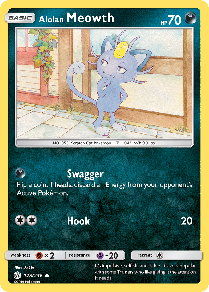 Cosmic Eclipse Alolan Meowth #128/236