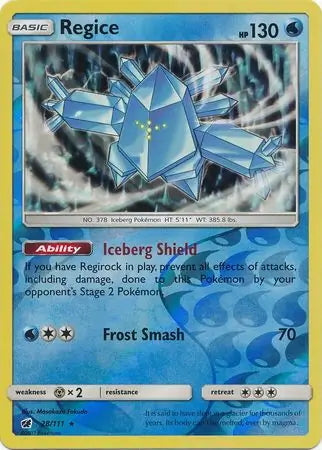 Crimson Invasion Regice #28/111 reverse holo