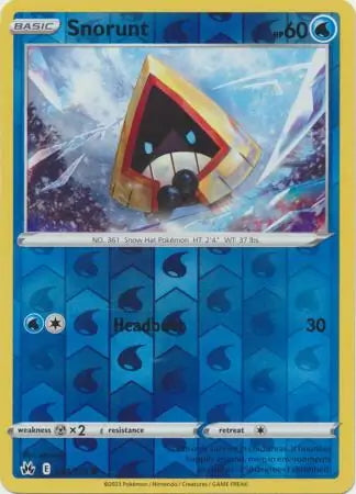 Crown Zenith Snorunt #34/159 reverse holo