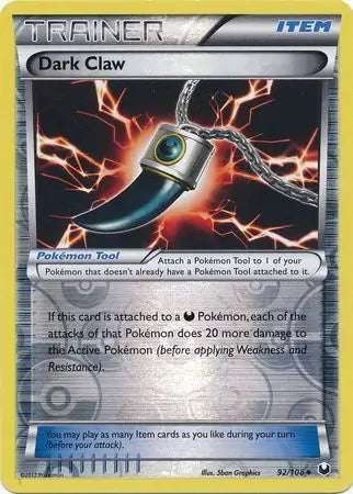Dark Explorers Dark Claw #92/108 reverse holo