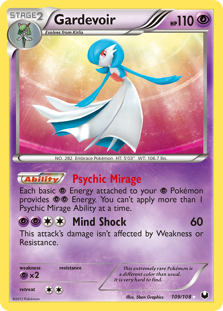 Dark Explorers Shiny Gardevoir #109/108