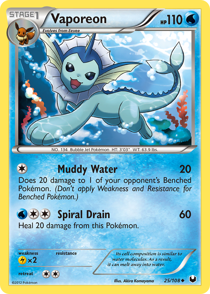 Dark Explorers Vaporeon #25/108