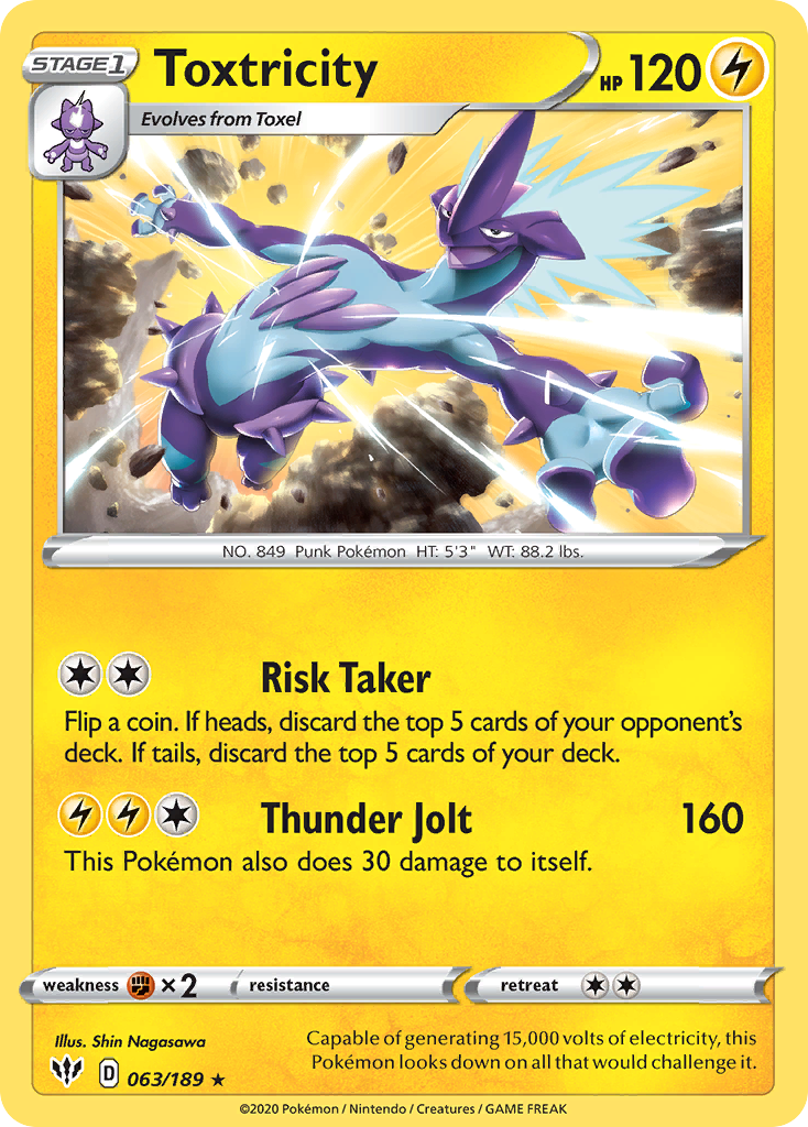 Darkness Ablaze Holo Toxtricity #63/189