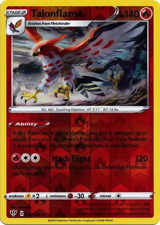 Darkness Ablaze Talonflame #32/189 reverse holo