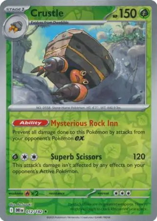 Destined Rivals Crustle #12/182 reverse holo