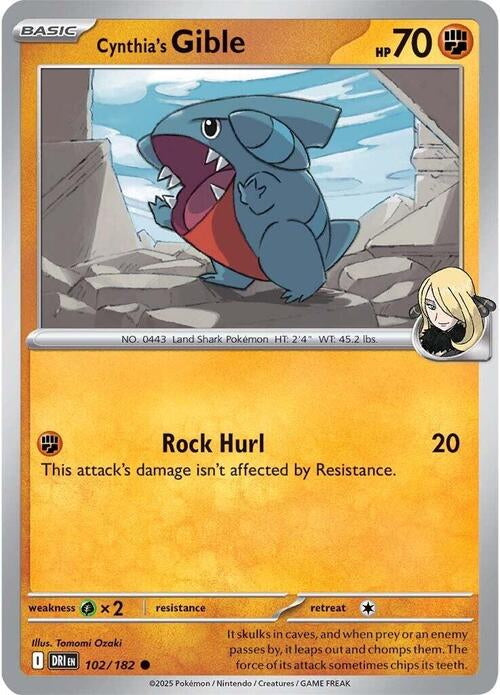 Destined Rivals Cynthia's Gible #102/182
