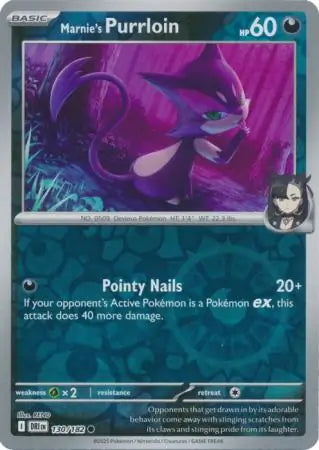 Destined Rivals Marnie's Purrloin #130/182 reverse holo