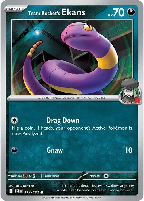 Destined Rivals Team Rocket's Ekans #112/182