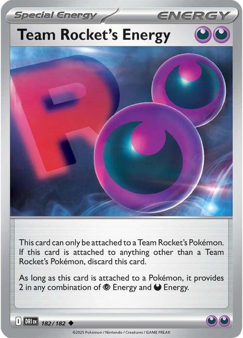 Destined Rivals Team Rocket's Energy #182/182