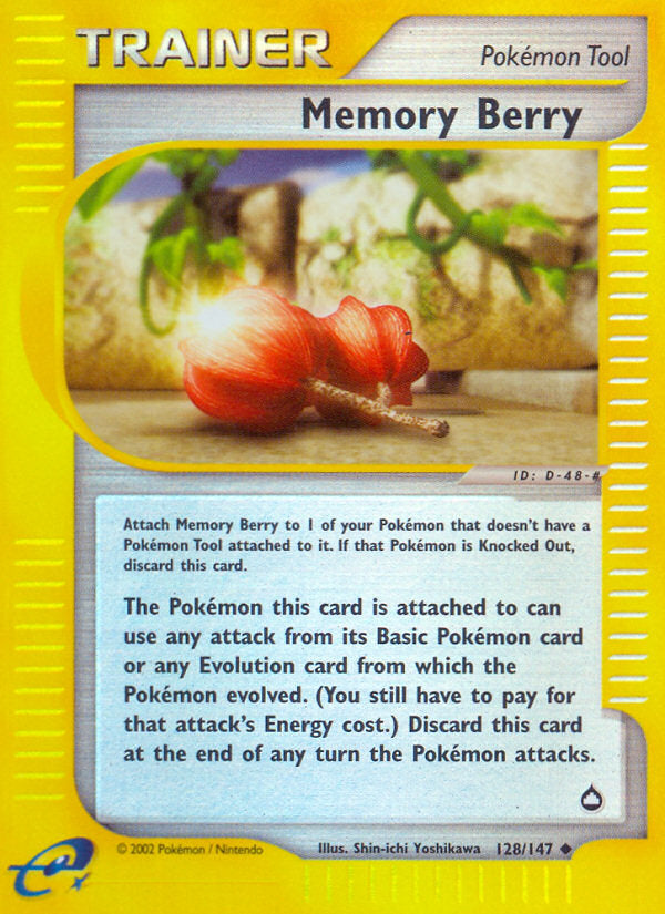 E-Series Aquapolis Memory Berry #128/147 reverse holo