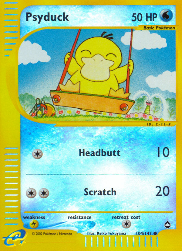 E-Series Aquapolis Psyduck #104/147 reverse holo
