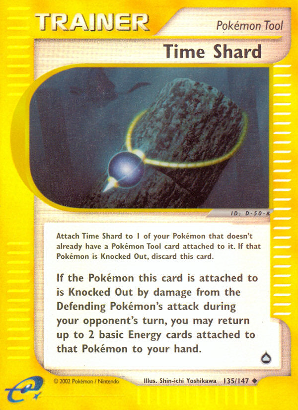 E-Series Aquapolis Time Shard #135/147 reverse holo