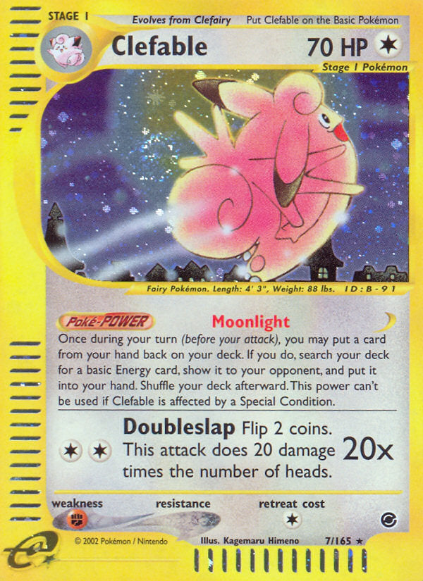 E-Series Expedition Holo Clefable #7/165