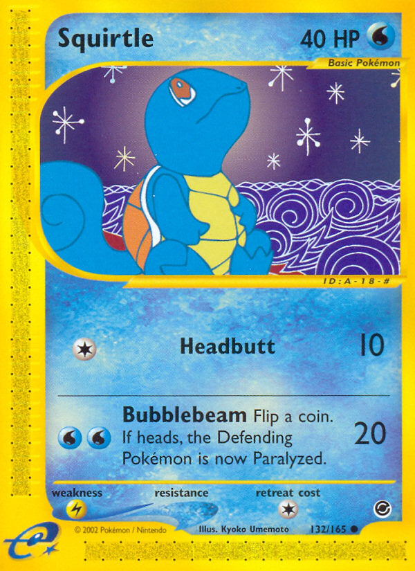 E-Series Expedition Squirtle #132/165 reverse holo