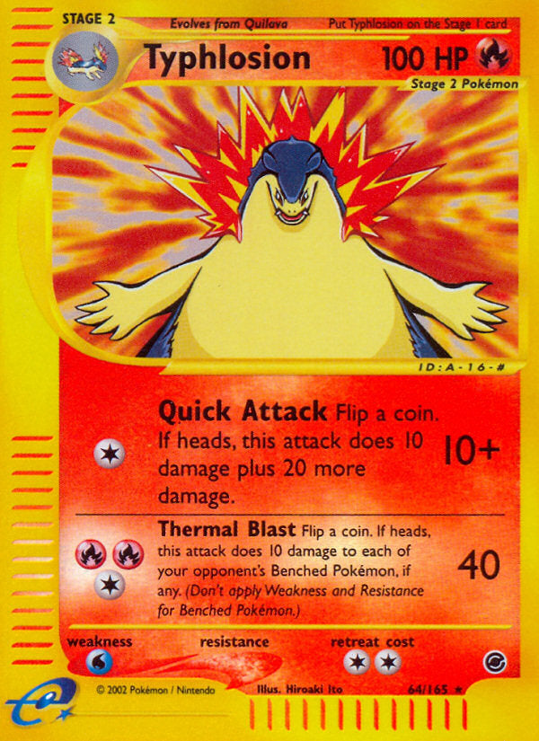 E-Series Expedition Typhlosion #64/165 reverse holo