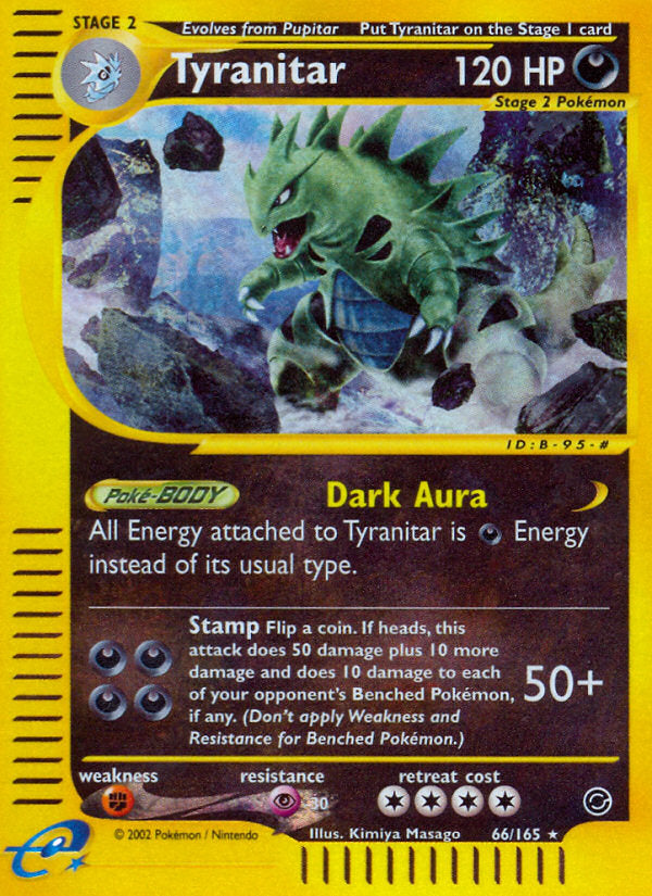 E-Series Expedition Tyranitar #66/165 reverse holo