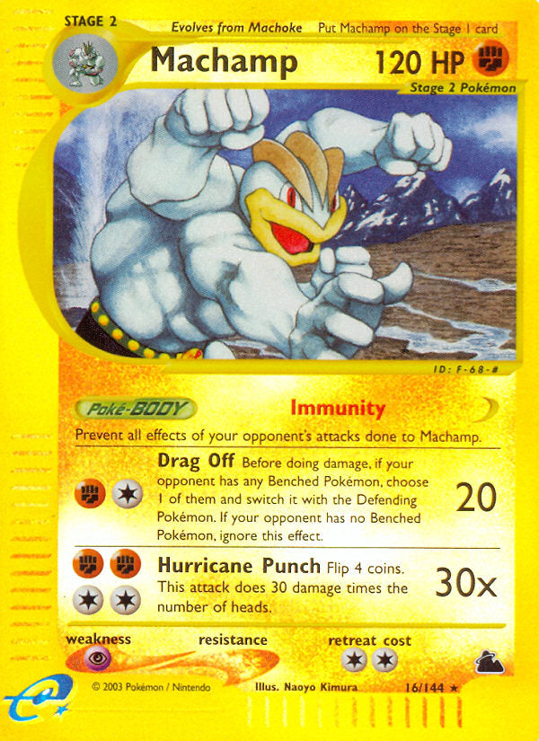 E-Series Skyridge Machamp #16/144 reverse holo