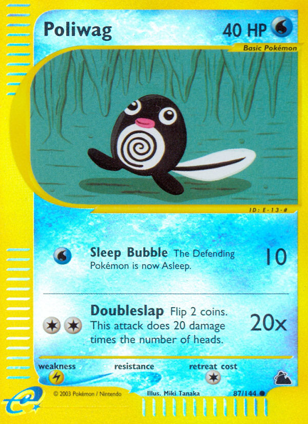 E-Series Skyridge Poliwag #87/144 reverse holo