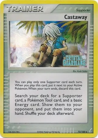 EX Crystal Guardians Castaway #72/100 reverse holo