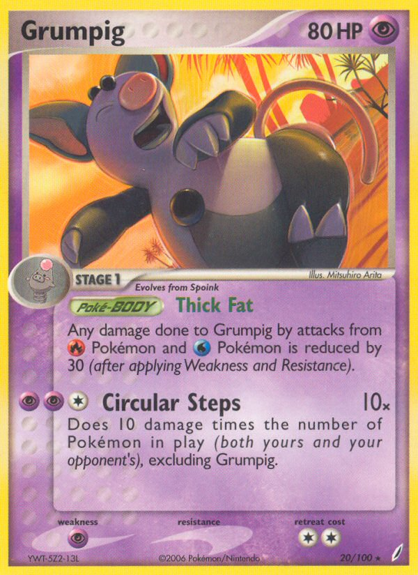 EX Crystal Guardians Grumpig #20/100