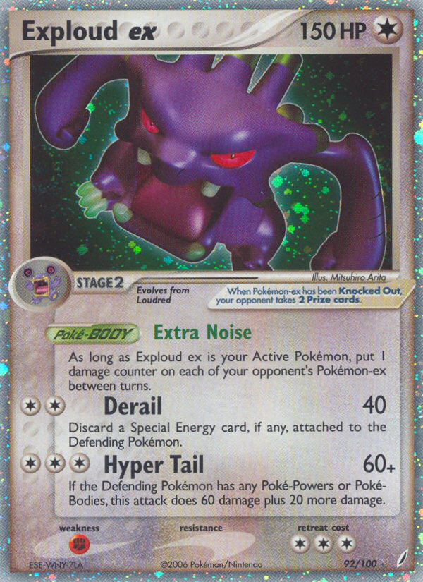 EX Crystal Guardians Holo Exploud ex #92/100