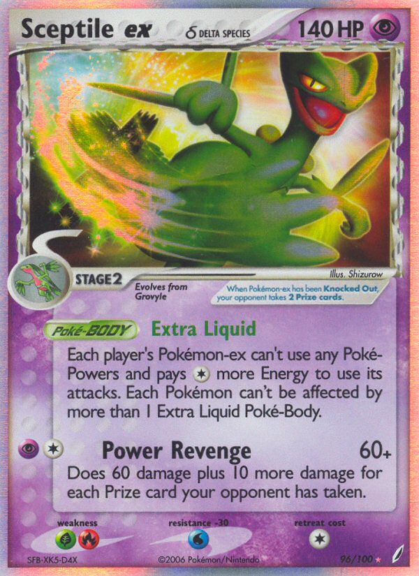 EX Crystal Guardians Holo Sceptile ex #96/100