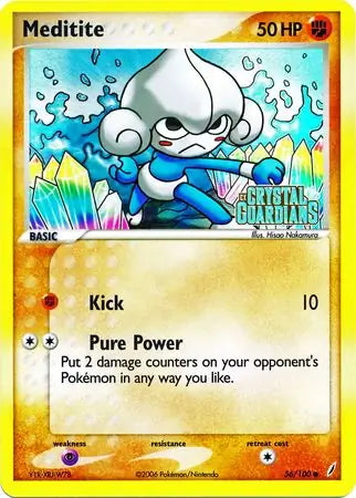 EX Crystal Guardians Meditite #56/100 reverse holo