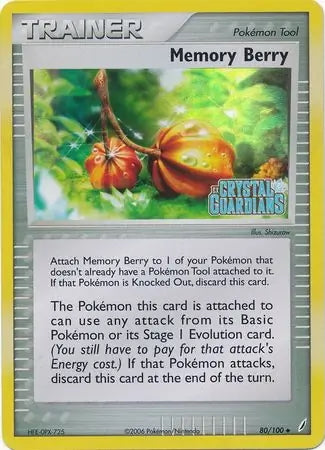 EX Crystal Guardians Memory Berry #80/100 reverse holo