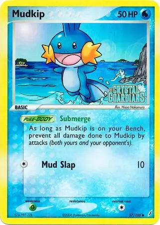EX Crystal Guardians Mudkip #57/100 reverse holo