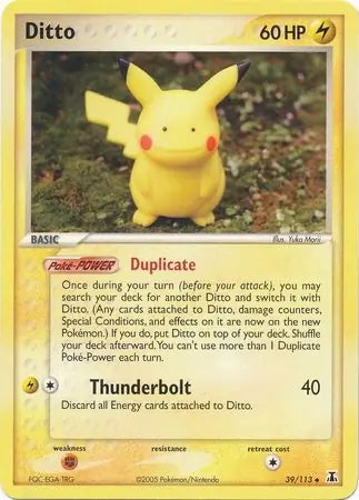 EX Delta Species Ditto [Pikachu] #39/113 reverse holo
