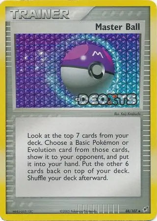 EX Deoxys Master Ball #88/107 reverse holo