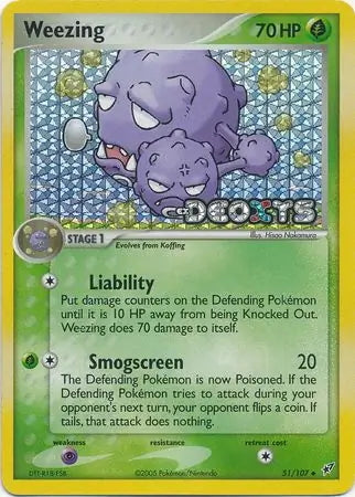 EX Deoxys Weezing #51/107 reverse holo