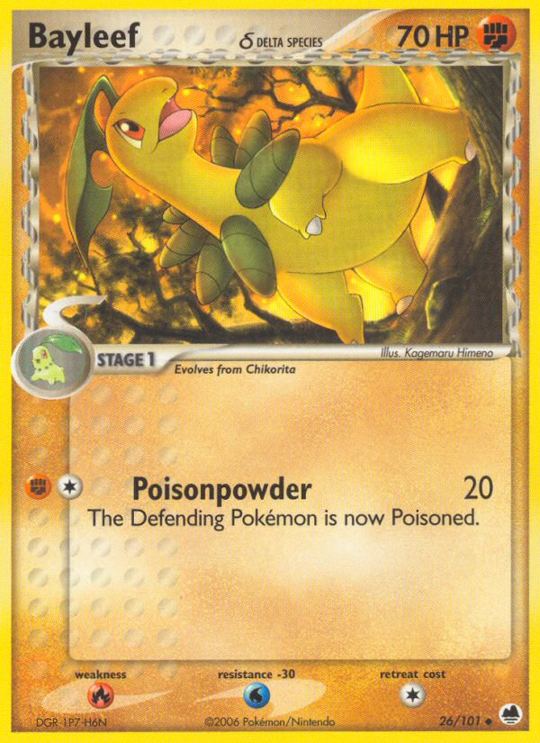 EX Dragon Frontiers Bayleef #26/101