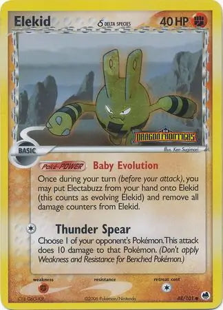 EX Dragon Frontiers Elekid #48/101 reverse holo