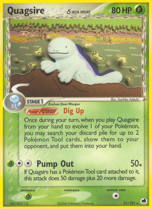 EX Dragon Frontiers Quagsire #21/101