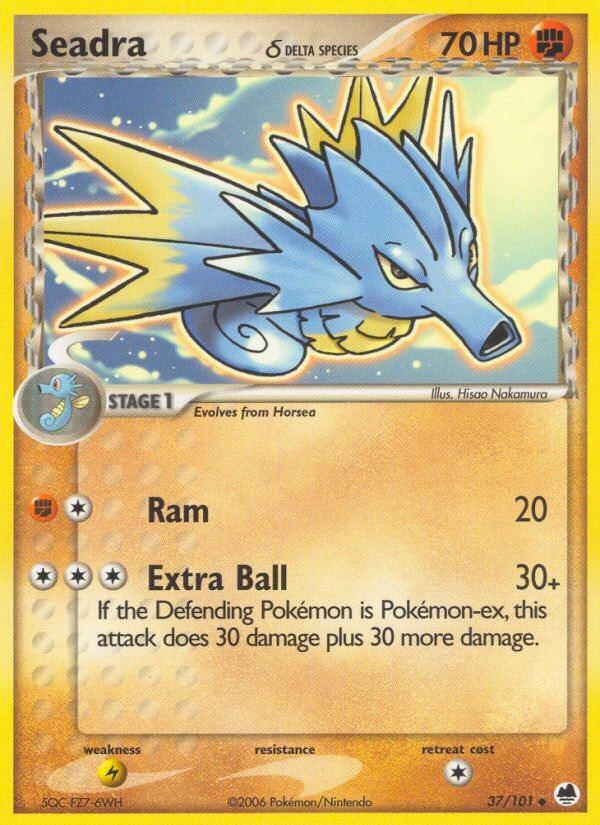 EX Dragon Frontiers Seadra (Alternate Art) #37/101
