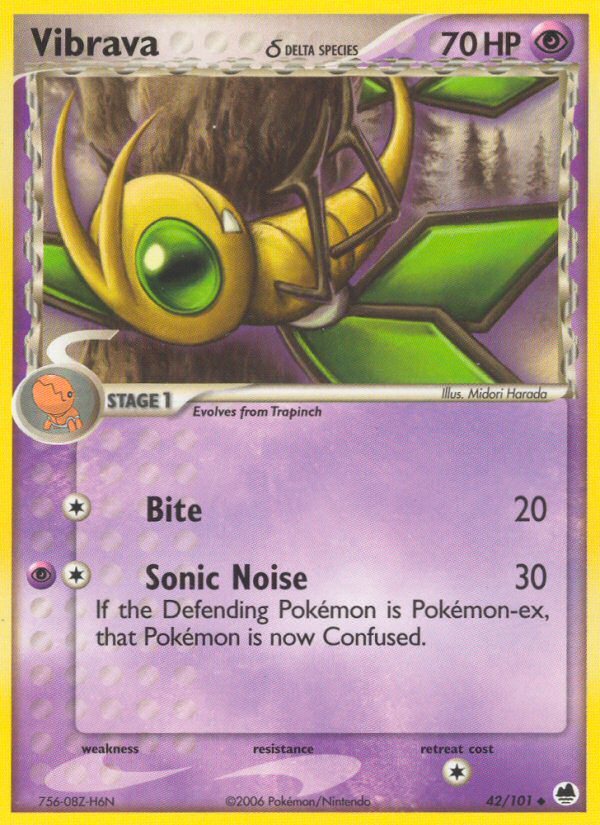 EX Dragon Frontiers Vibrava (Alternate Art) #42/101