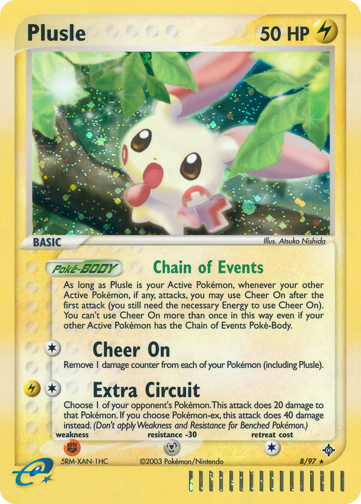 EX Dragon Holo Plusle #8/97