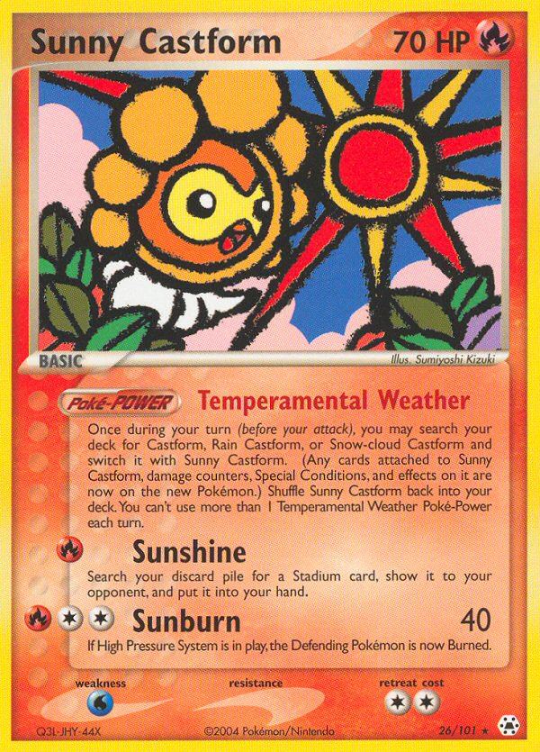 EX Hidden Legends Holo Sunny Castform #26/101