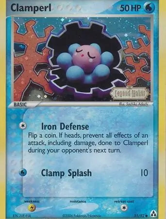 EX Legend Maker Clamperl #51/92 reverse holo