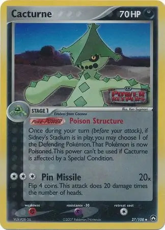 EX Power Keepers Cacturne #27/108 reverse holo