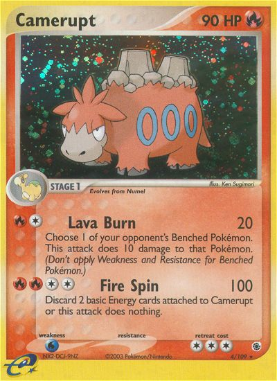 EX Ruby&Sapphire Holo Camerupt #4/109