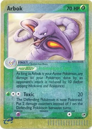 EX Sandstorm Arbok #29/100 reverse holo
