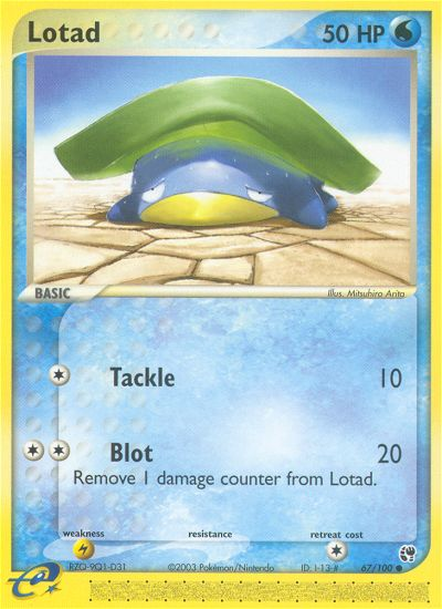 EX Sandstorm Lotad #67/100