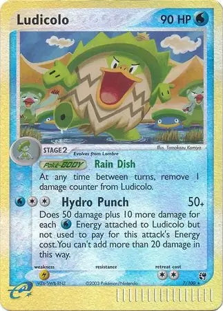 EX Sandstorm Ludicolo #7/100 reverse holo